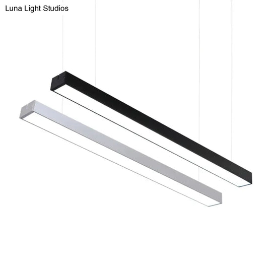 Modern Acrylic Led Pendant Lamp For Office - Sleek Bar Design