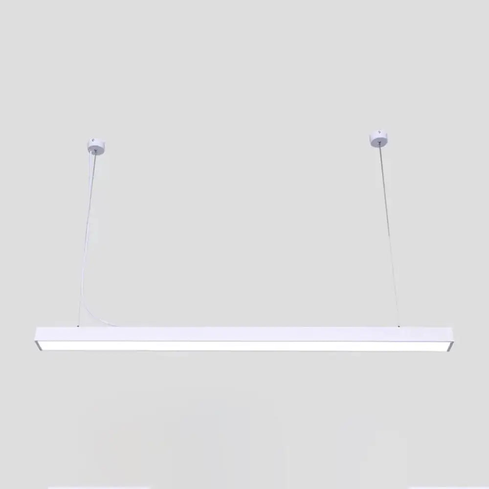 Sleek Acrylic Bar Led Suspension Pendant Light For Office Spaces White / 23.5’