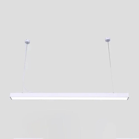 Sleek Acrylic Bar Led Suspension Pendant Light For Office Spaces White / 23.5’