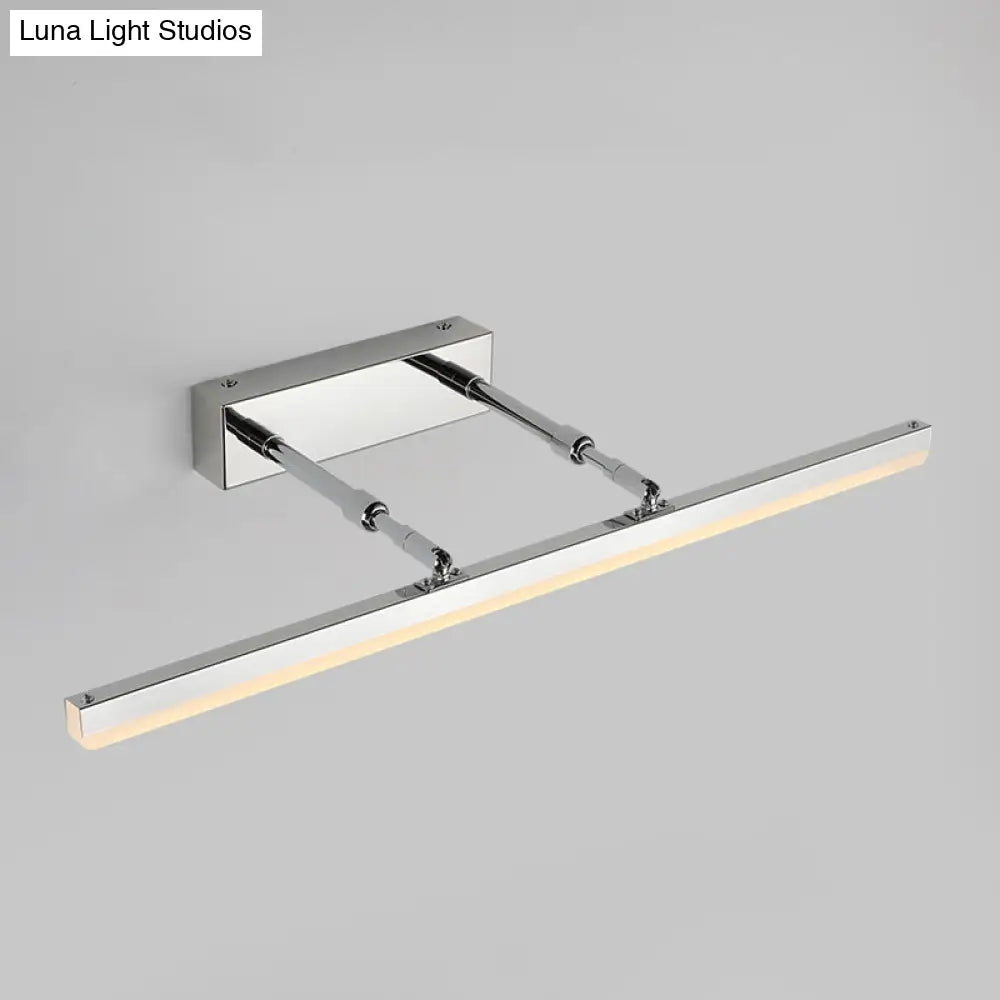 Sleek Acrylic Bedroom Vanity Light Fixture With Pivoting Bar Led Wall Mount