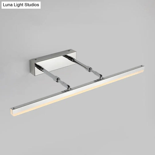 Sleek Acrylic Bedroom Vanity Light Fixture With Pivoting Bar Led Wall Mount