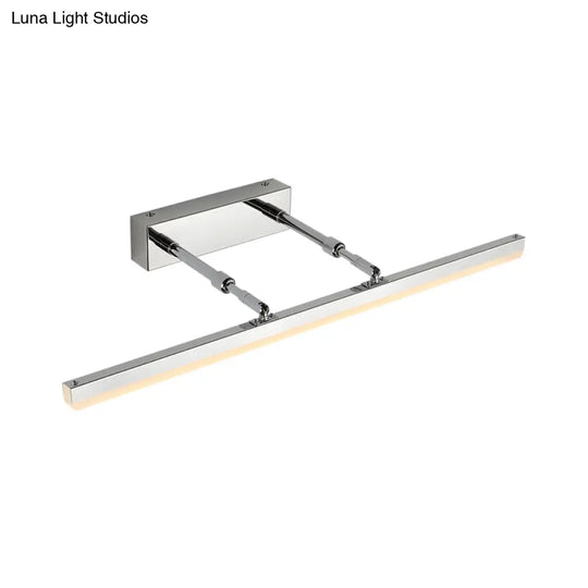 Sleek Acrylic Bedroom Vanity Light Fixture With Pivoting Bar Led Wall Mount