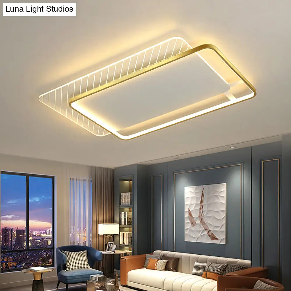 Sleek Acrylic Led Ceiling Light - Contemporary Flush Mount Lamp For Bedrooms