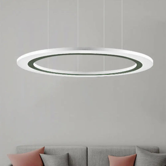 Sleek Acrylic Led Chandelier Pendant Light With Diy Design - Warm/White Ideal For Living Room