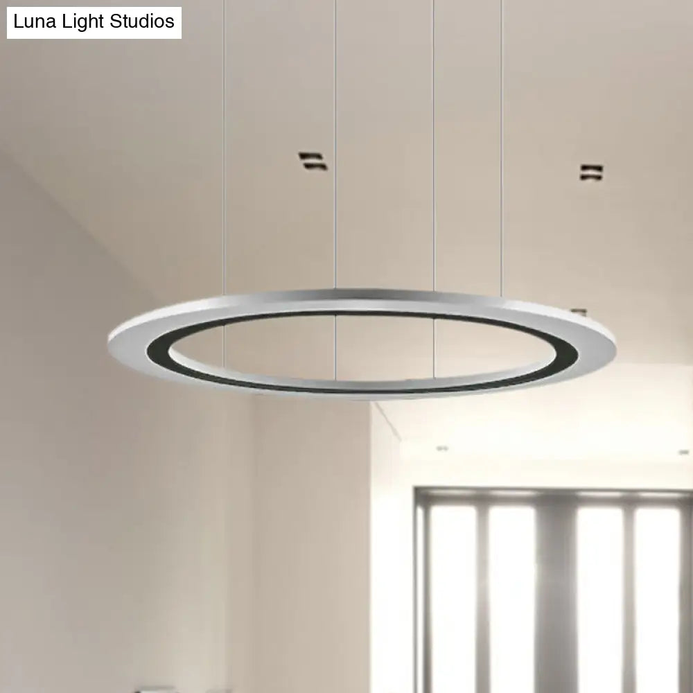 Sleek Acrylic Led Chandelier Pendant Light With Diy Design - Warm/White Ideal For Living Room