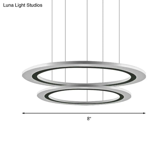 Sleek Acrylic Led Chandelier Pendant Light With Diy Design - Warm/White Ideal For Living Room