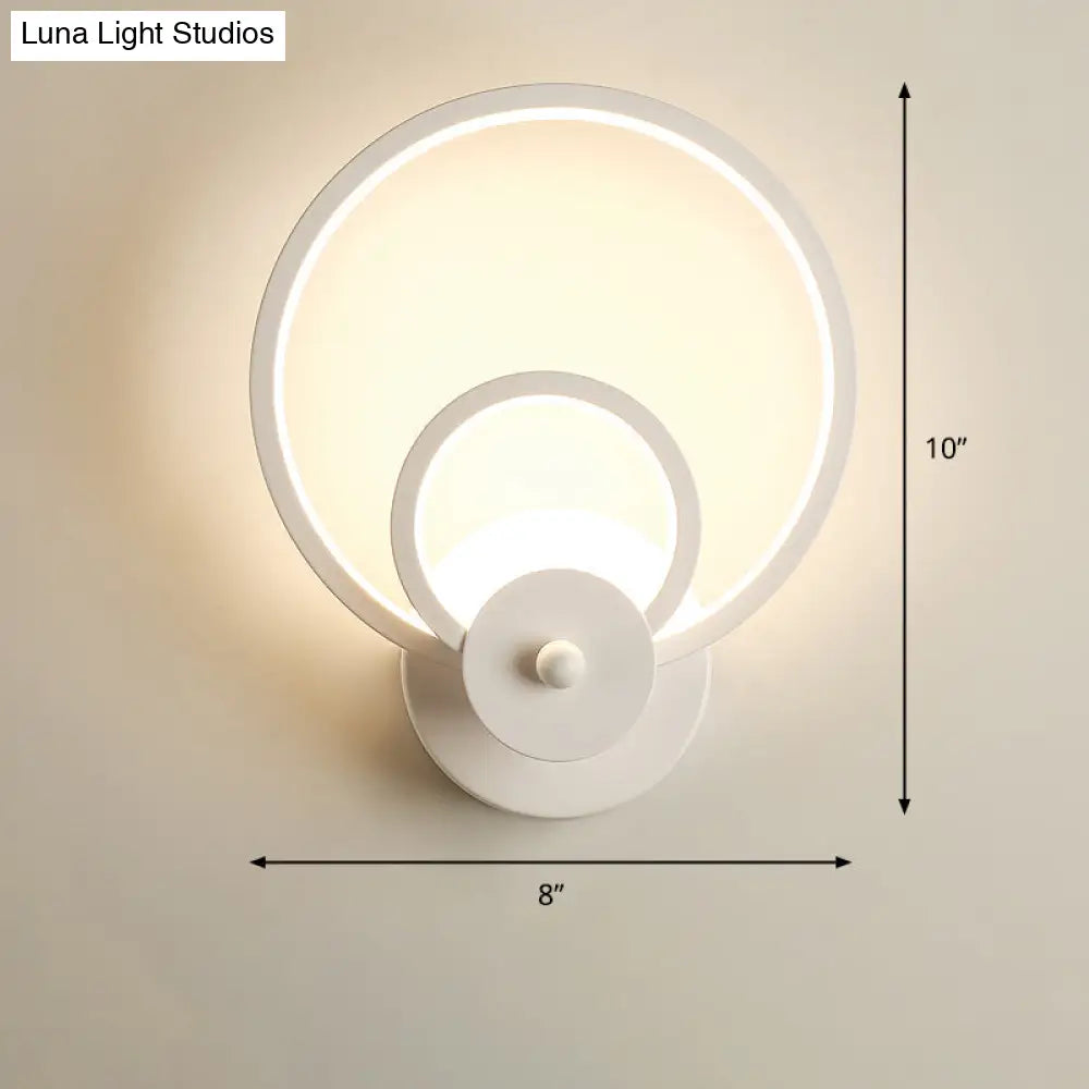 Sleek Acrylic Loop Led Wall Sconce - Stylish Bedroom Light Fixture