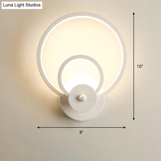 Sleek Acrylic Loop Led Wall Sconce - Stylish Bedroom Light Fixture