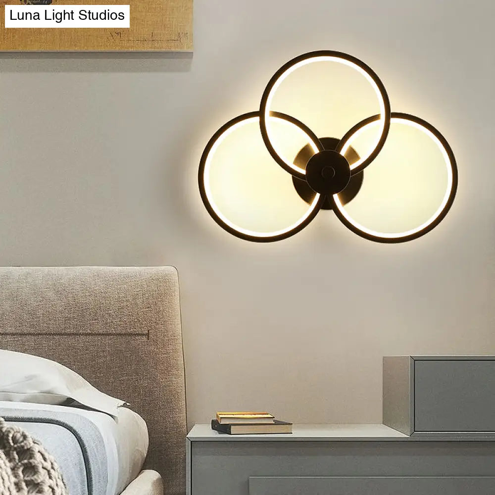 Sleek Acrylic Loop Led Wall Sconce - Stylish Bedroom Light Fixture