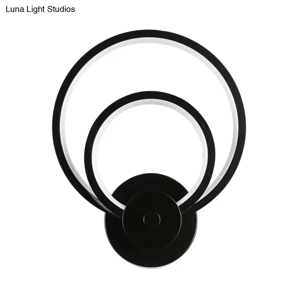 Sleek Acrylic Loop Led Wall Sconce - Stylish Bedroom Light Fixture