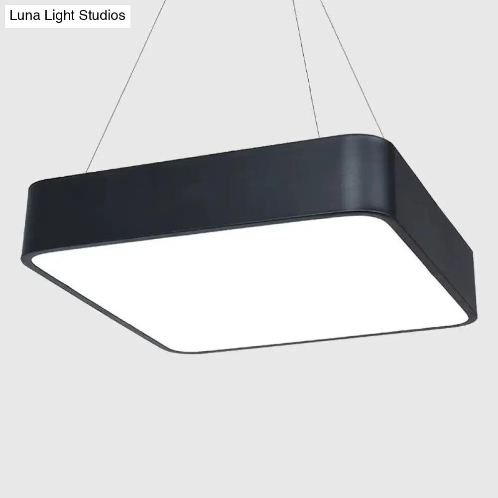 Sleek Acrylic Square Pendant Light: Modern Led Ceiling Fixture For Dining Room And More
