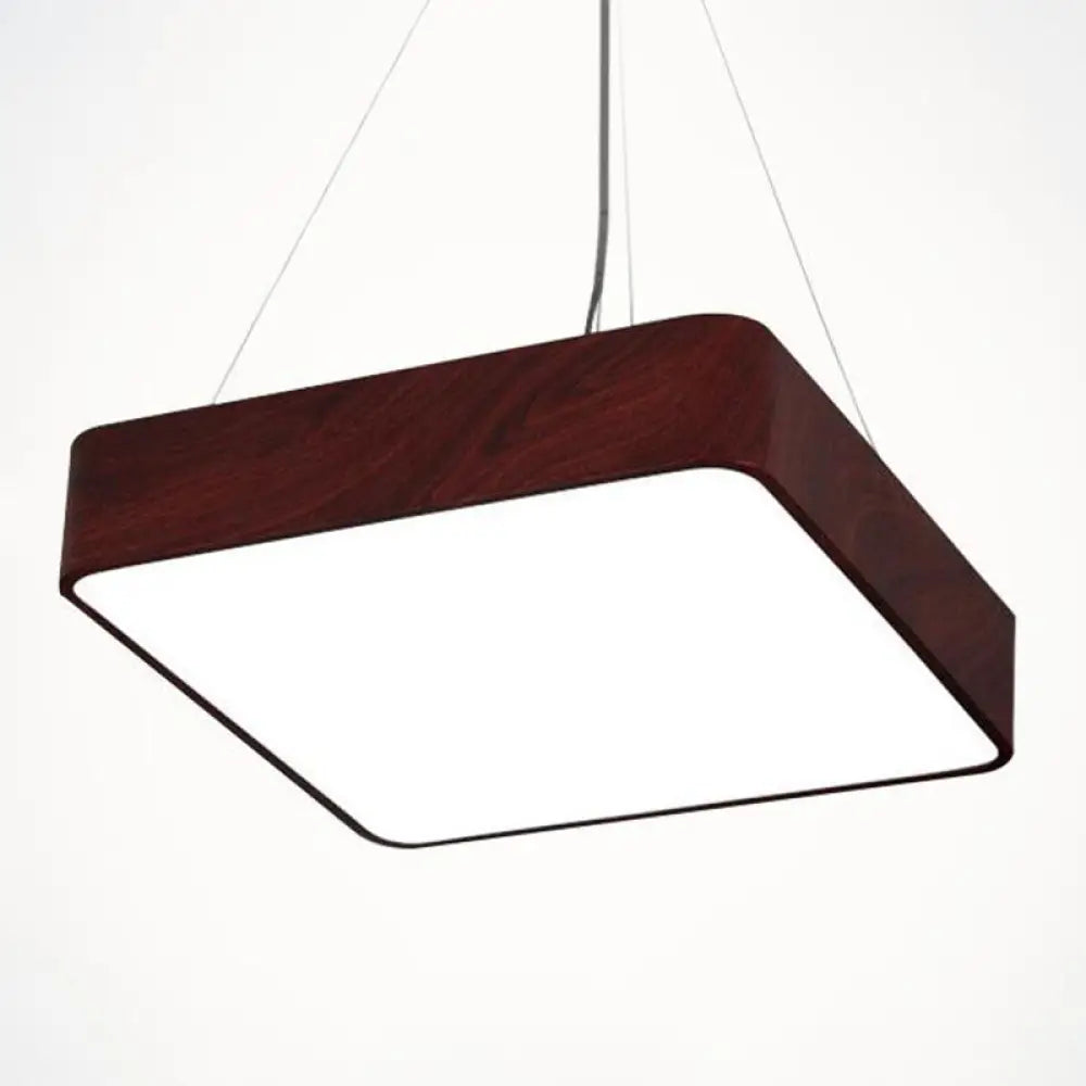 Sleek Acrylic Square Pendant Light: Modern Led Ceiling Fixture For Dining Room And More Red / Small