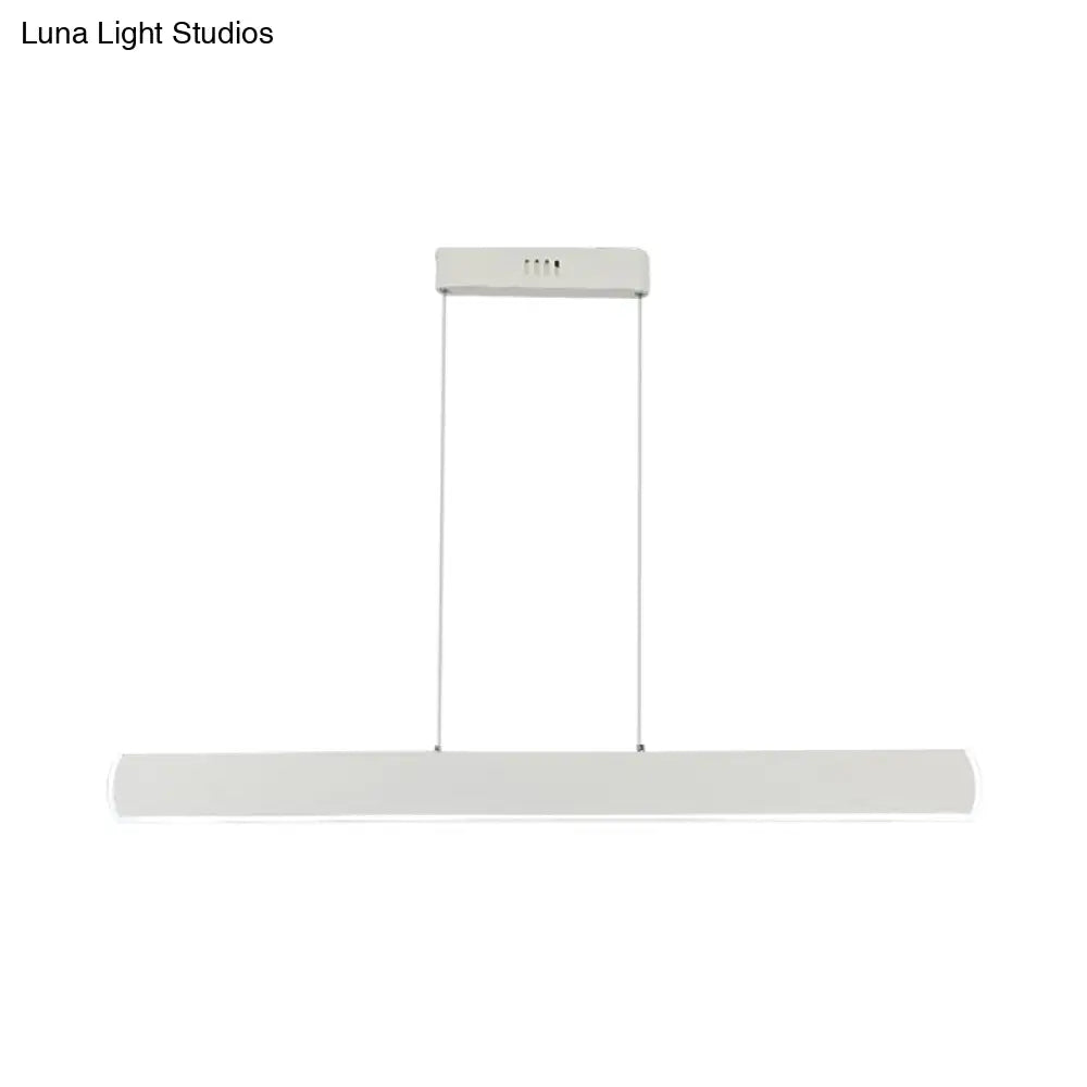 Sleek Acrylic White Led Pendant Light For Dining Room – 31.5’/39’ Wide