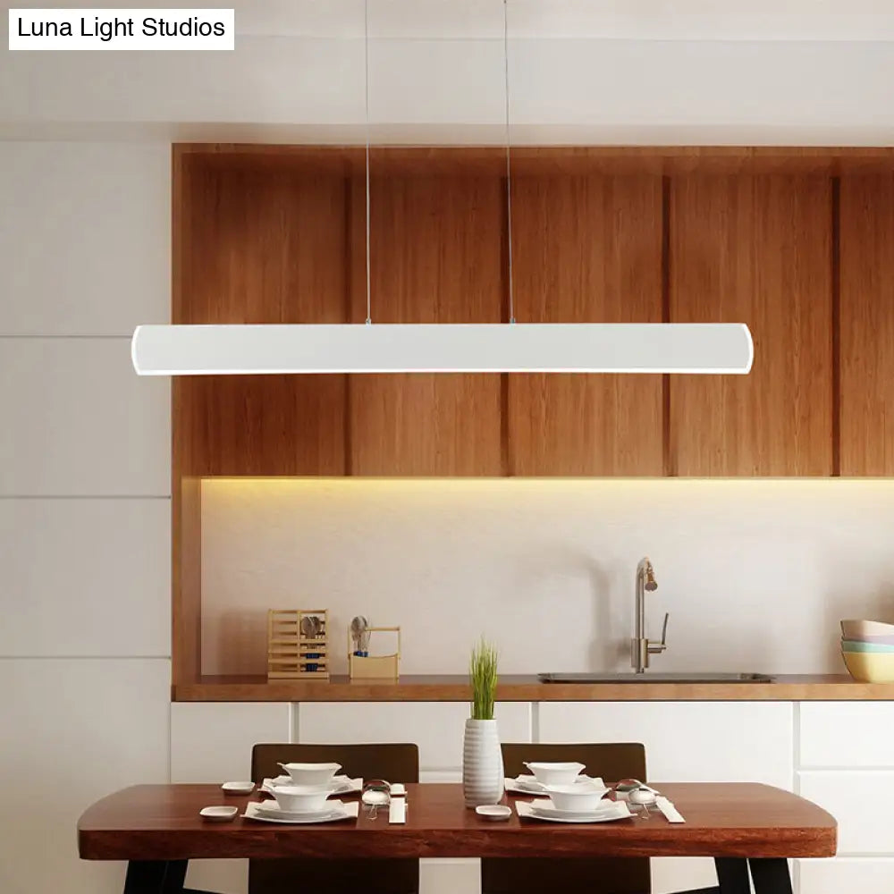 Minimalist Acrylic Led Pendant Light For Dining Room - 31.5/39 Wide