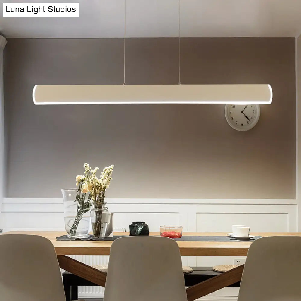 Minimalist Acrylic Led Pendant Light For Dining Room - 31.5/39 Wide White / 31.5