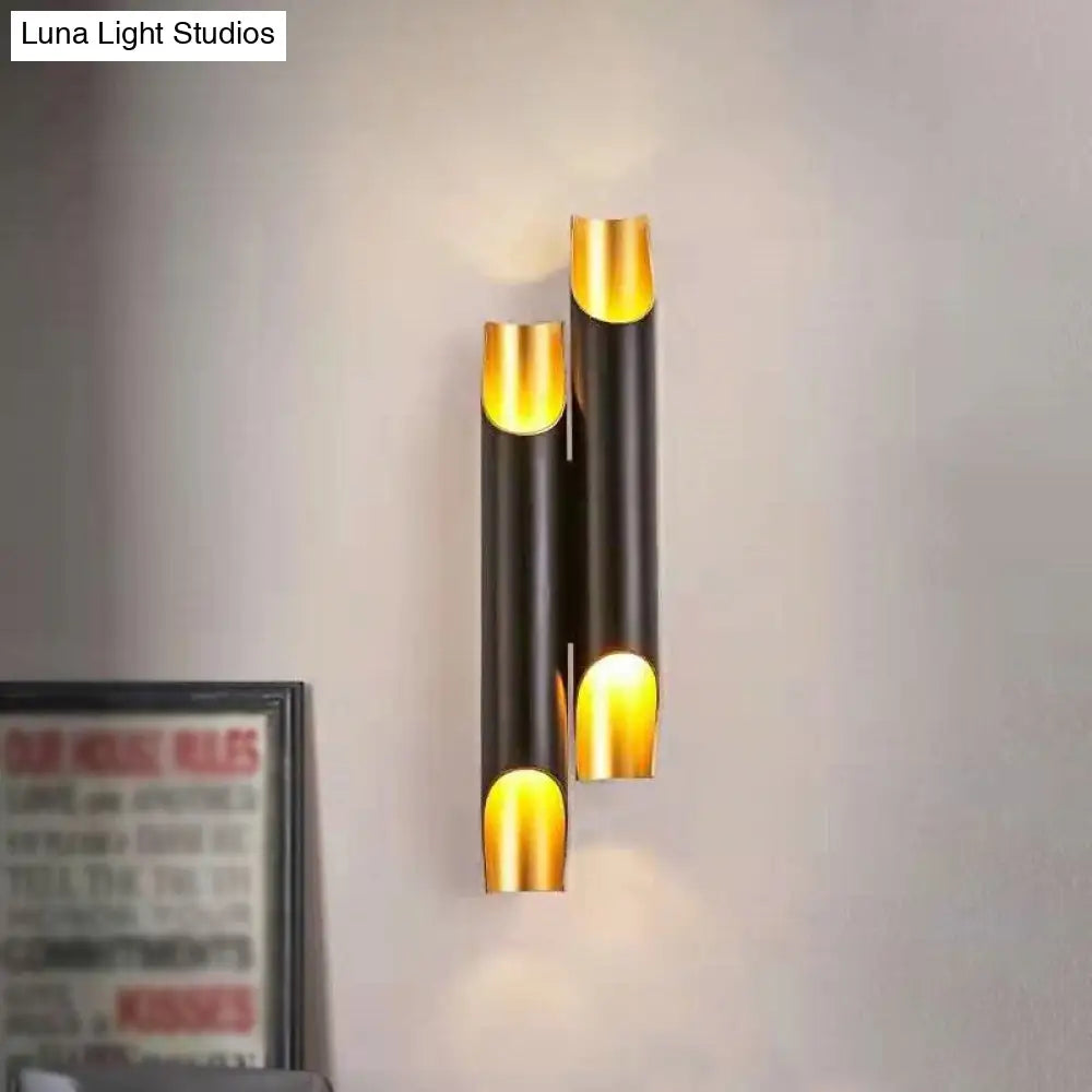 Sleek Aluminum Wall Light Sconce For Beveled Tube Mount - Ideal Living Rooms