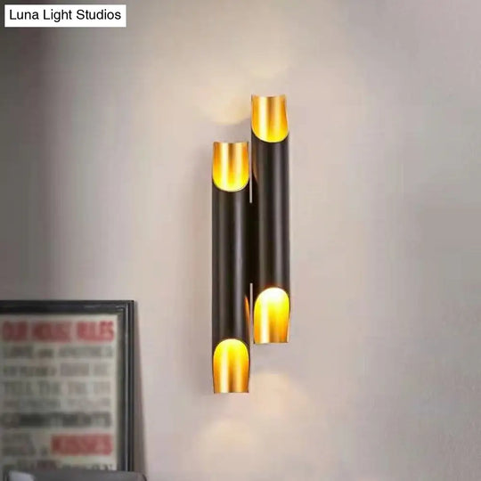 Sleek Aluminum Wall Light Sconce For Beveled Tube Mount - Ideal Living Rooms