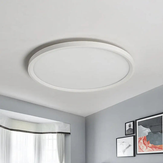 Sleek And Modern Acrylic Led Flush Mount Ceiling Light Fixture In Warm/White Multiple Sizes