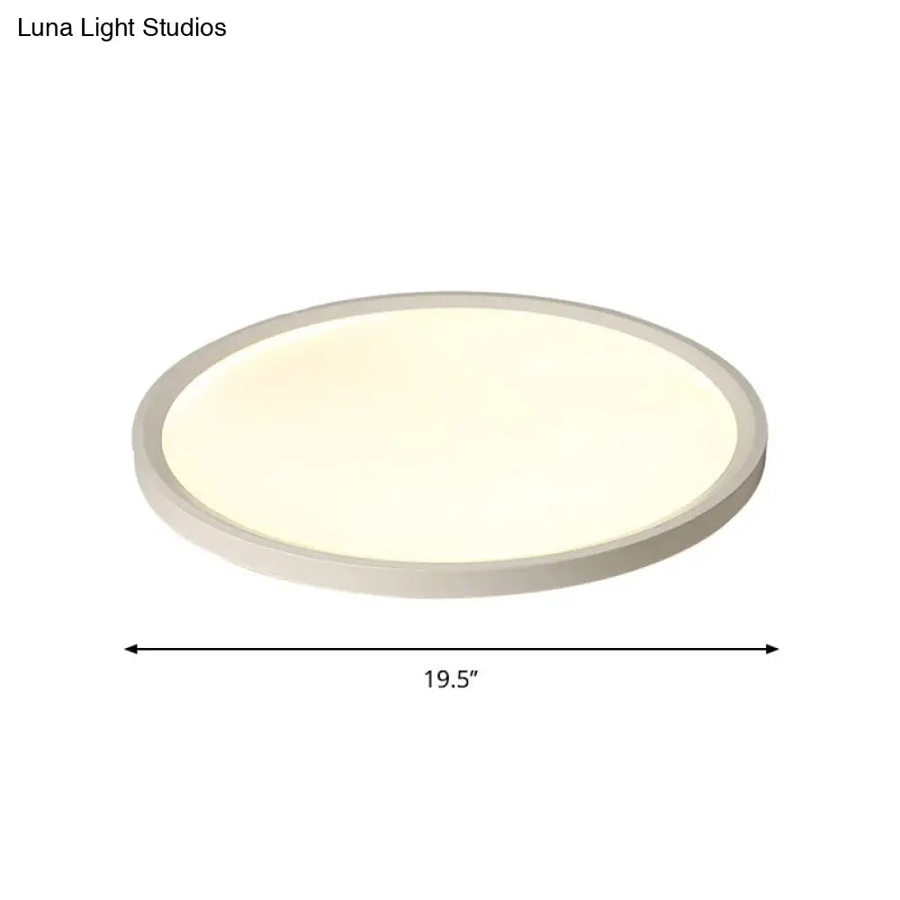 Sleek And Modern Acrylic Led Flush Mount Ceiling Light Fixture In Warm/White Multiple Sizes