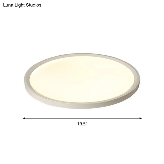 Sleek And Modern Acrylic Led Flush Mount Ceiling Light Fixture In Warm/White Multiple Sizes