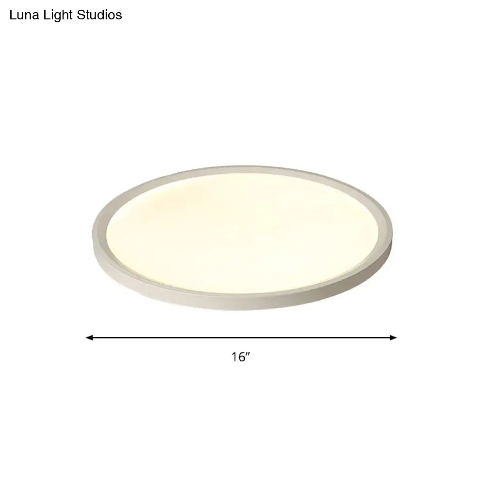 Sleek And Modern Acrylic Led Flush Mount Ceiling Light Fixture In Warm/White Multiple Sizes
