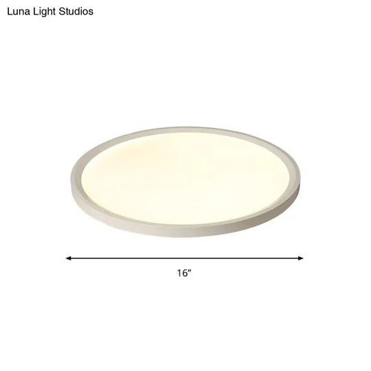 Sleek And Modern Acrylic Led Flush Mount Ceiling Light Fixture In Warm/White Multiple Sizes