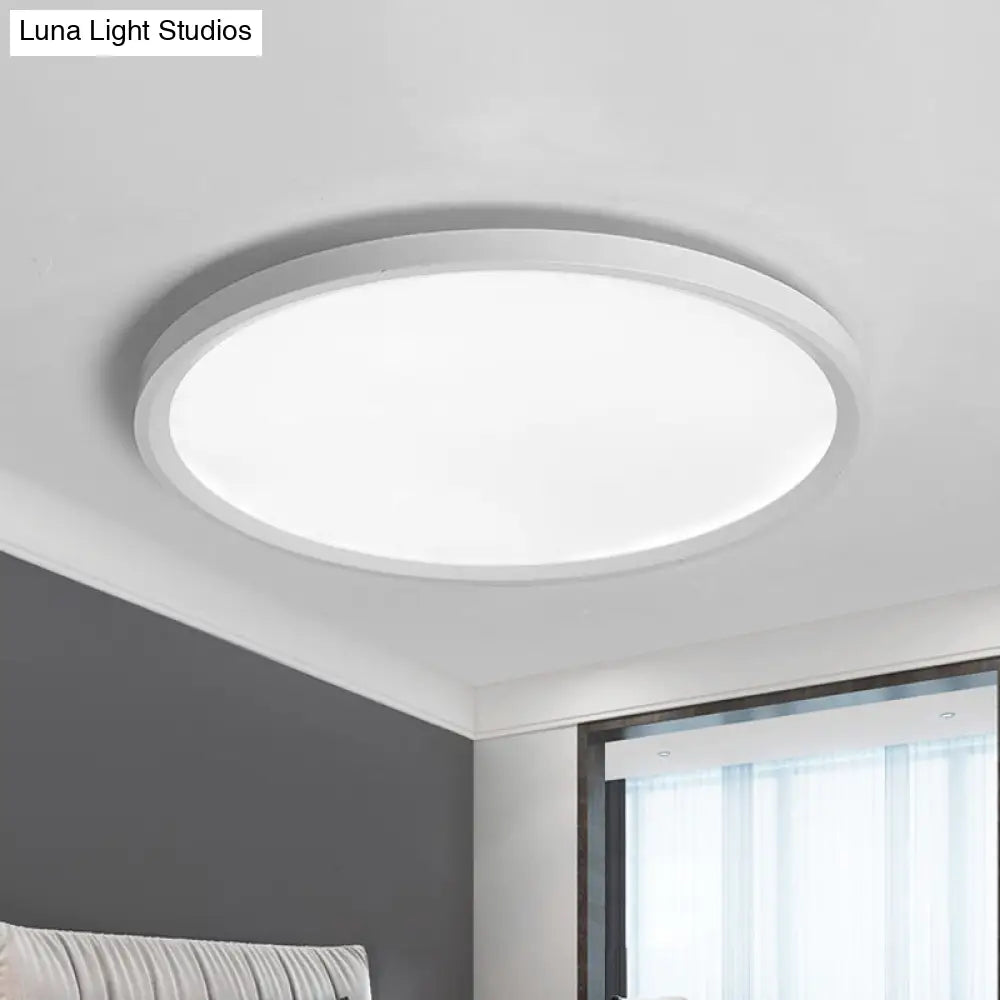 Sleek And Modern Acrylic Led Flush Mount Ceiling Light Fixture In Warm/White Multiple Sizes