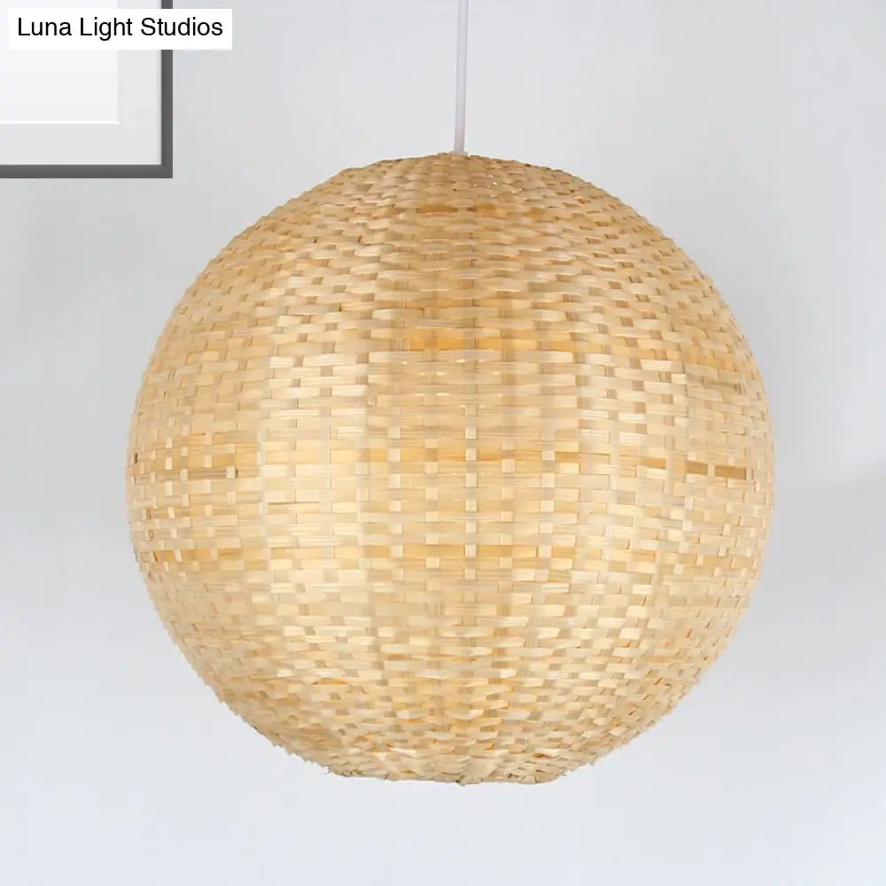 Sleek Bamboo Sphere Pendant Light Kit - 16’/19.5’ Wide