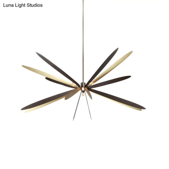 Simplicity 6-Bulb Black Dragonfly Ceiling Chandelier | Metal Shade Drown Lighting