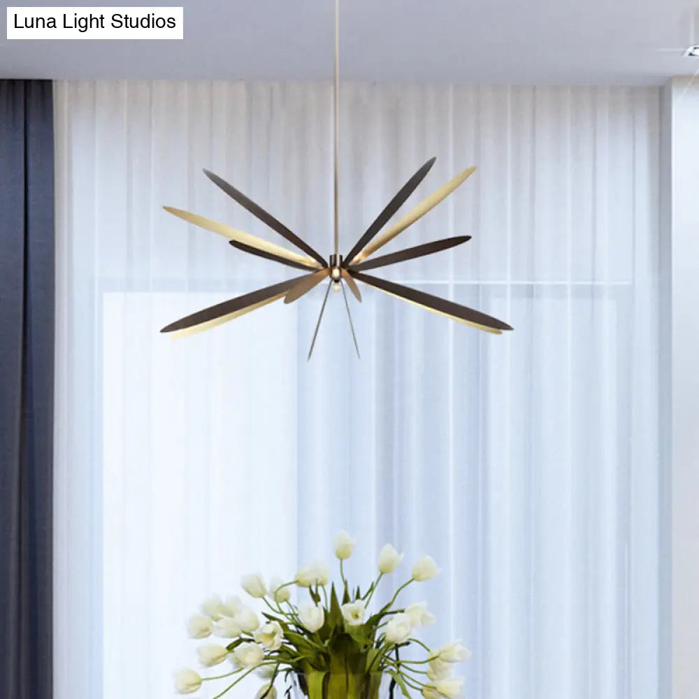 Sleek Black Dragonfly 6-Bulb Ceiling Chandelier - Simplicity & Elegance Combined!