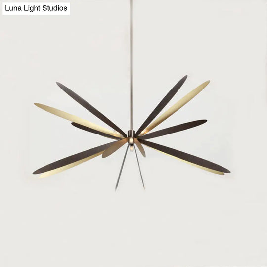 Sleek Black Dragonfly 6-Bulb Ceiling Chandelier - Simplicity & Elegance Combined!