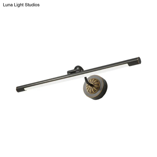 Sleek Black/Gold Vanity Light Fixture - Simplicity Streamlined Design Led Wall Lighting For Dressing