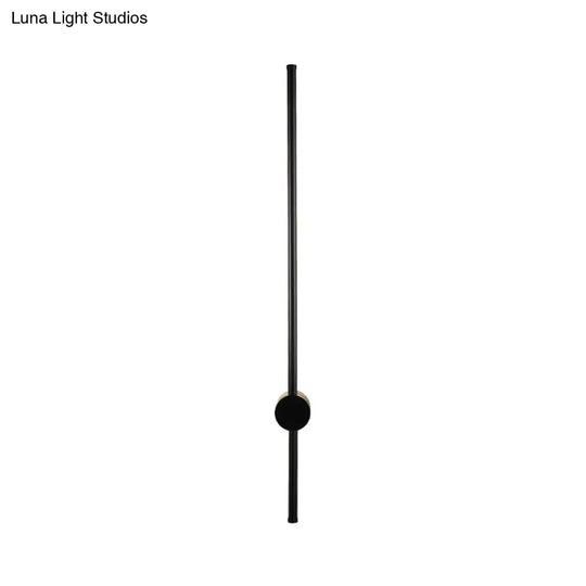 Sleek Black Iron Wall Light Fixture - Needle Sword Design 23.5/31.5 Inches High Led Sconce For