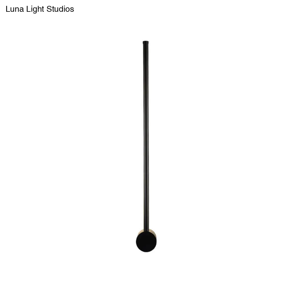 Sleek Black Iron Wall Light Fixture - Needle Sword Design 23.5/31.5 Inches High Led Sconce For