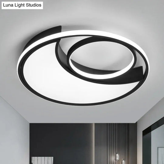 Sleek Black Led Flush Mount Ceiling Light For The Bedroom