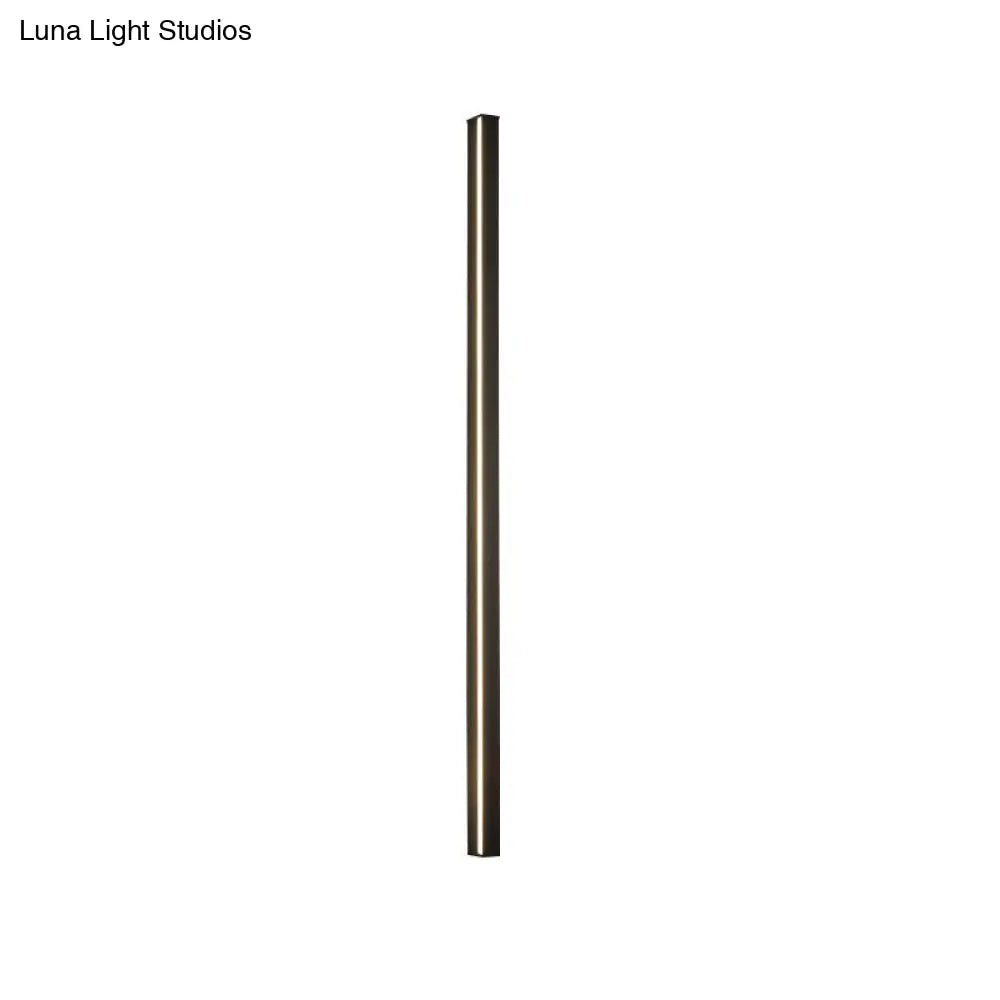 Sleek Black Led Wall Sconce For Hallways - Linear Flush Mount Design