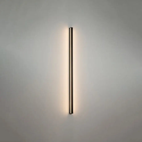 Sleek Black Led Wall Sconce For Hallways - Linear Flush Mount Design / Warm 39