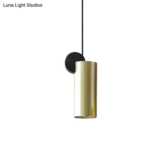 Sleek Brass Geometric Pendant Light With 1 Bulb For Dining Room Ceiling Suspension Lamp / 6