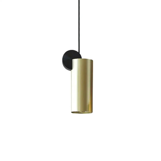 Sleek Brass Geometric Ceiling Light With 1 Bulb – Modern Suspension Lamp For Dining Room Décor / 6’