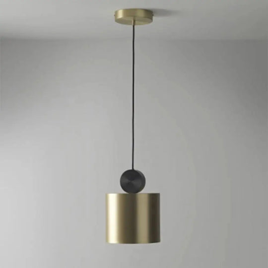 Sleek Brass Geometric Ceiling Light With 1 Bulb – Modern Suspension Lamp For Dining Room Décor /