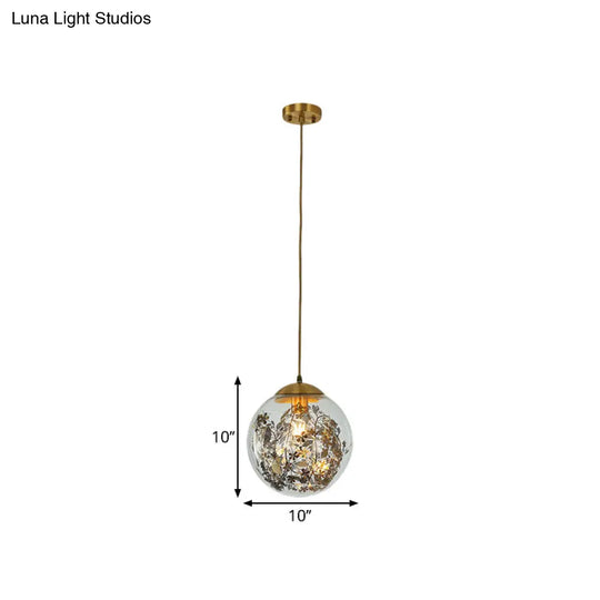 Sleek Clear Glass Pendant Light - Simplicity 1-Head Down Lighting With Brass Finish