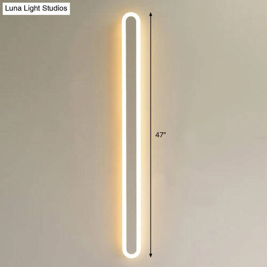 Sleek Elliptical Acrylic Wall Sconce With Led Lighting For Aisle