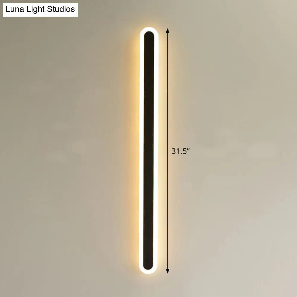 Sleek Elliptical Acrylic Wall Sconce With Led Lighting For Aisle