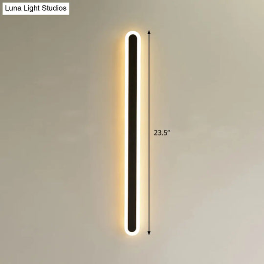 Sleek Elliptical Acrylic Wall Sconce With Led Lighting For Aisle