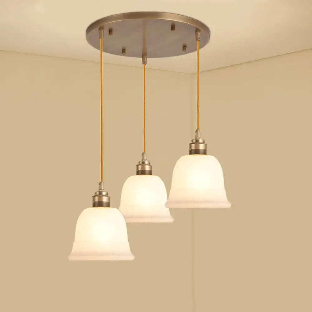 Sleek Frosted White Glass Pendant Light For Shaded Dining Rooms / Lantern Cylinder