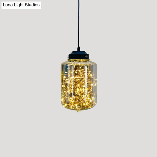 Sleek Geometric Led Pendant Light Suspension Fixture With Clear Glass For A Stunning Bedroom