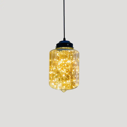 Sleek Geometric Led Pendant Light Suspension Fixture With Clear Glass For A Stunning Bedroom