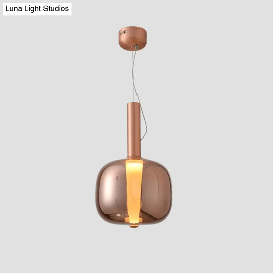 Minimalist Glass Suspension Pendant Light With Slender Neck Bottle Design