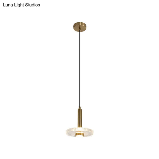 Sleek Acrylic Gold Led Ceiling Lamp - Perfect Bedroom Lighting