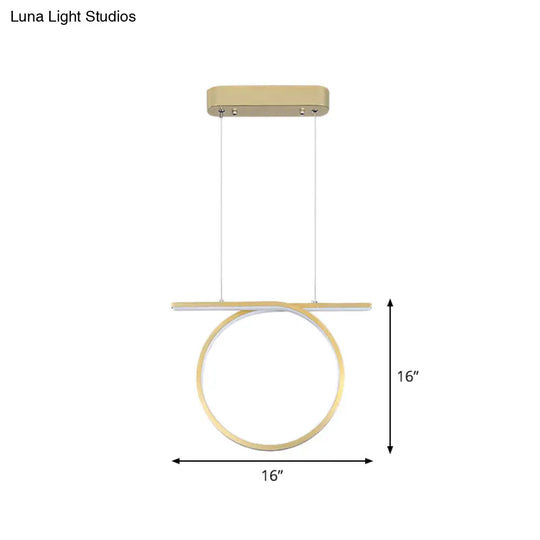 Simplicity Led Gold Hanging Lamp Kit With Warm/White Light